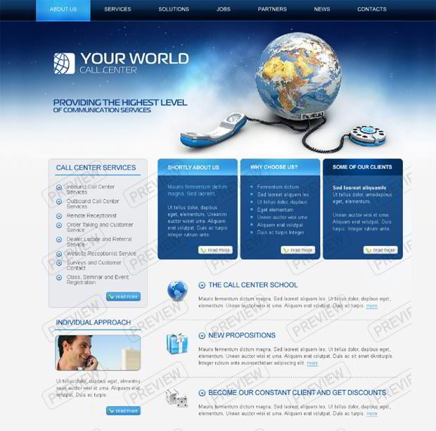 globe web design - Your World Call Center